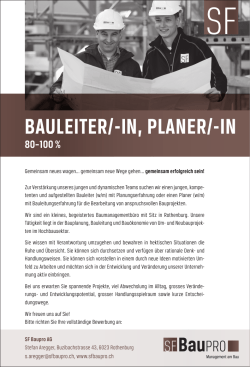 bauleiter/-in, planer