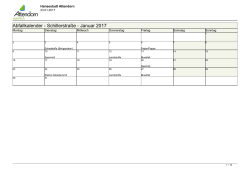Abfallkalender - Schillerstraße - Januar 2017