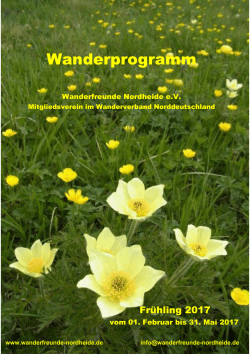 Wanderprogramm Wanderprogramm