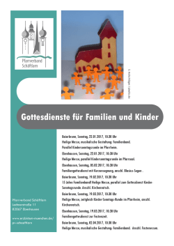 Gottesdienste für Familien und Kinder