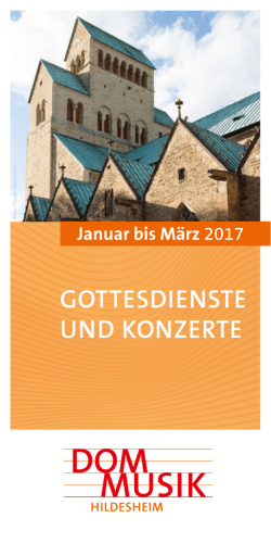 Januar bis M&auml;rz 2017 - Mariendom Hildesheim