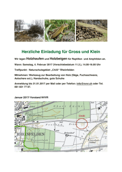 Herzliche Einladung f&uuml;r Gross und Klein