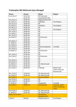 Probenplan MG Mattmark Saas