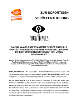 zur sofortigen veröffentlichung