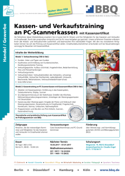 Flyer | Weiterbildung Kassenschein® Düsseldorf