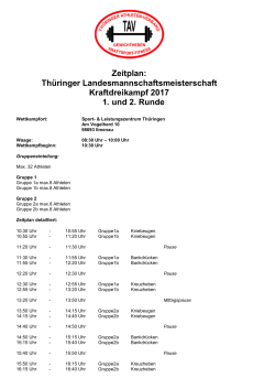 Zeitplan: Thüringer