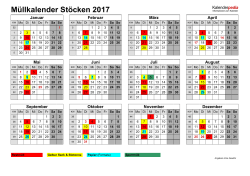 Müllkalender 2017 für Stöcken