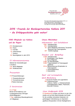 BUGA-Freunde 2016 - Freunde der Bundesgartenschau Koblenz
