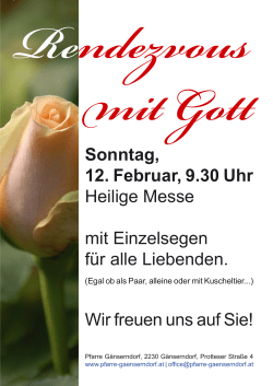 Plakat - Pfarre Gänserndorf