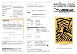 Wochenblatt Nr. 16 - Freie Waldorfschule Evinghausen