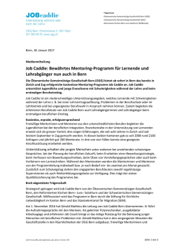 Job Caddie: Bew&auml;hrtes Mentoring-Programm f&uuml;r Lernende