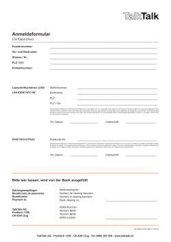 Anmelden - TalkTalk AG