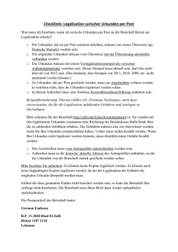 Checkliste: Legalisation syrischer Urkunden per Post