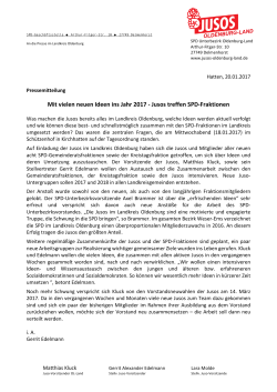 Pressemitteilung - Jusos Oldenburg-Land