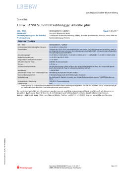 LBBW LANXESS Bonitätsabhängige Anleihe plus - lbbw