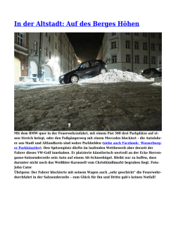 In der Altstadt: Auf des Berges H&ouml;hen