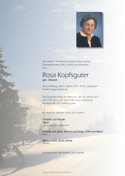 Rosa Kopfsguter - Bestattung Jung, Salzburg