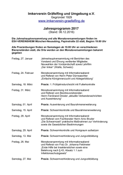 Jahresprogramm 2017 - Imkerverein Gr&auml;felfing: Home