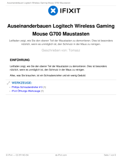 Auseinanderbauen Logitech Wireless Gaming Mouse G700