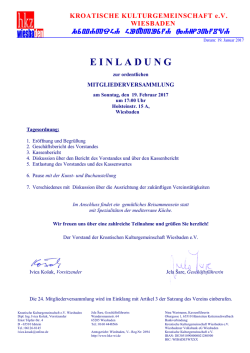 einladung - Hrvatska kulturna zajednica iz Wiesbadena