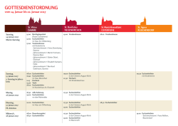 Gottesdienstordnung 14.01.2017