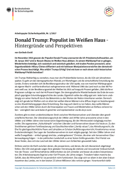Donald Trump: Populist im Wei&szlig;en Haus