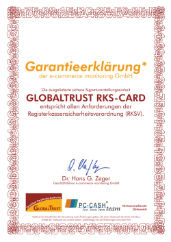 des Zertifikats  - PC-CASH-TEAM
