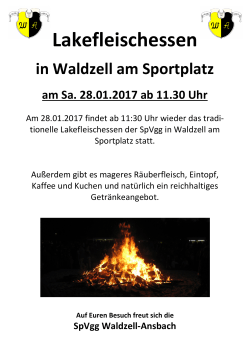 Lakefleischessen am 28.01.2017 in Waldzell
