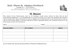 Hl. Messen - Pfarrei Fischbach