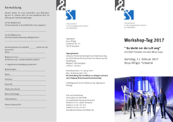 Workshop-Tag 2017 - Kirchenmusik in Westfalen