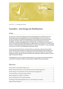 Factsheet Cannabis als Medizin