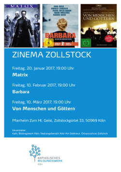 Zinema Zollstock - Bildungseinrichtungen im Erzbistum Köln