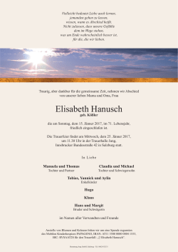 Elisabeth Hanusch - Bestattung Jung, Salzburg