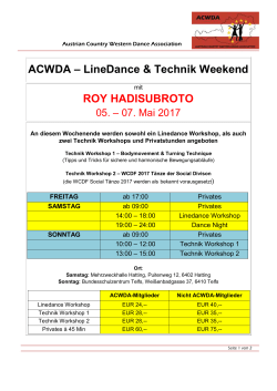 ACWDA LineDance und Technik Weekend