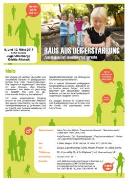 Flyer Raus aus der Erstarrung