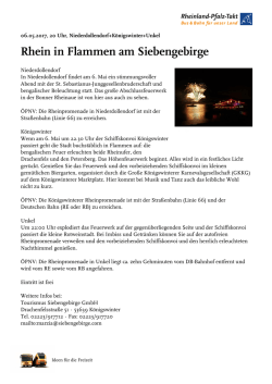 Rhein in Flammen am Siebengebirge