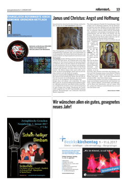 Reformiert 01/2017 - ref. Kirchgemeinde Grenchen