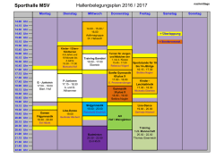 Hallenbelegung 2017