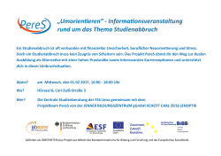 Informationsveranstaltung rund um das Thema Studienabbruch
