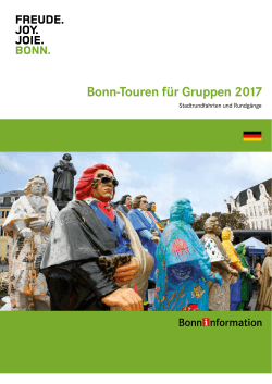 Bonn-Touren für Gruppen 2017