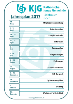 Jahresplan 2017