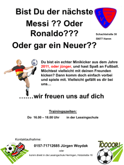 Jugendabteilung: Minikicker beim SVF Herringen?