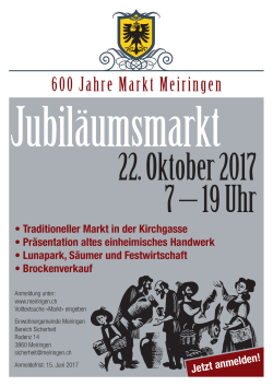 Flyer - Jubiläumsmarkt