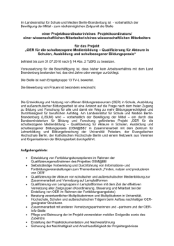 einer Projektkoordinatorin/eines Projektkoordinators