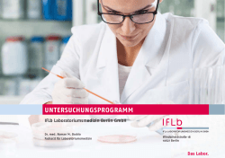 untersuchungsprogramm - IFLb Laboratoriumsmedizin Berlin GmbH