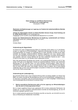 Drucksachen allgemein - Nieders&auml;chsischer Landtag