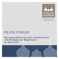 pe/oe forum - Schloss Hofen