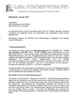 Elternbrief der Schulleitung Nr. 4 - CSG-Lahr