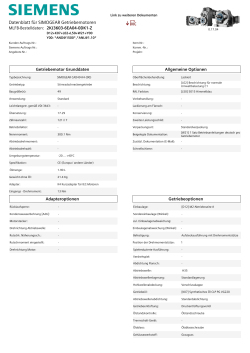 Datenblatt für SIMOGEAR Getriebemotoren