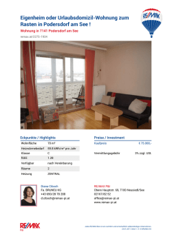 Eigenheim oder Urlaubsdomizil-Wohnung zum